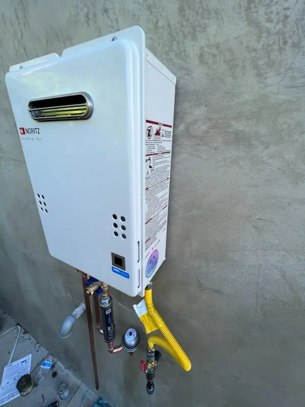 Tankless water heater installation for Pinnacle Heights Housing homes